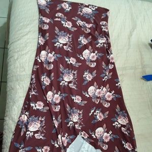Stella tweed maroon floral tulip skirt